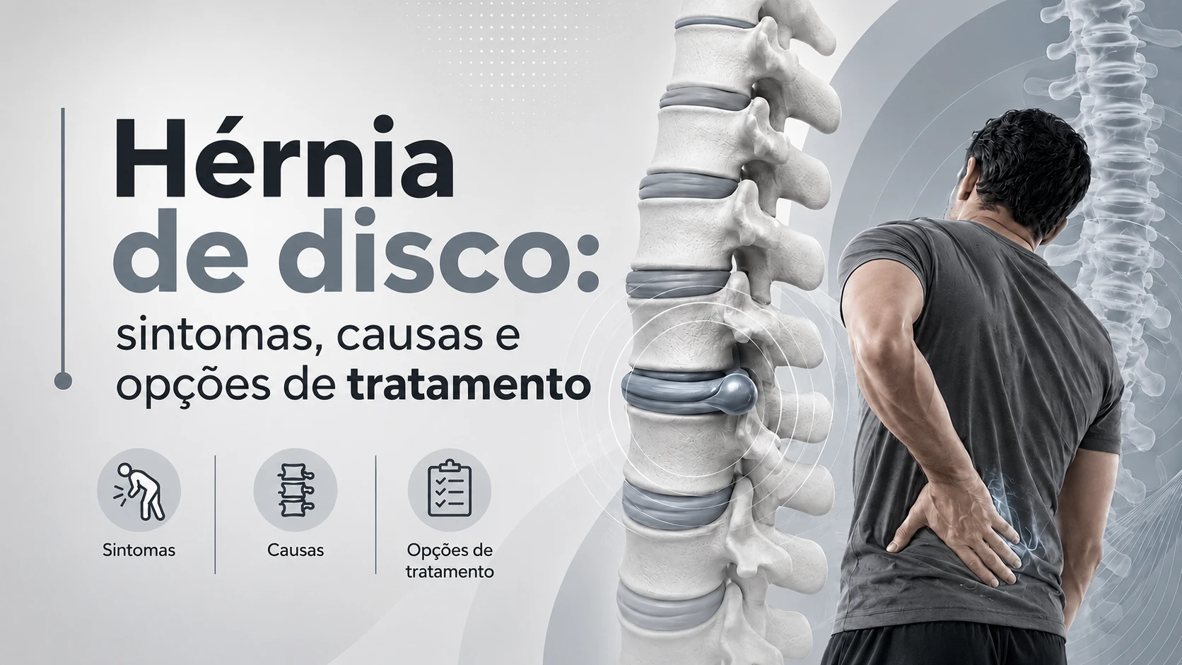 Ilustração sobre hérnia de disco na coluna Ilustração sobre hérnia de disco na coluna